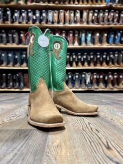 Olathe Men's Vanilla Navajo Bison Rough-Out Boot