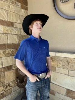 Cinch Arena Flex Polo Royal Dots