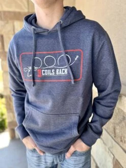 3 Coils Back Navy Hoodie