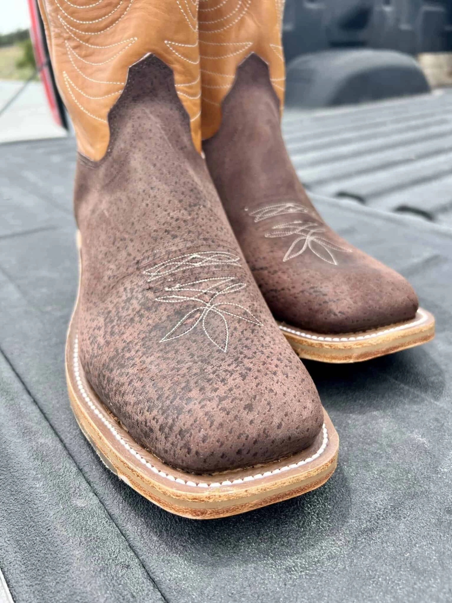 Olathe Men's Chocolate Boar Boot 2 Olathe Men's Chocolate Boar Boot - Image 2