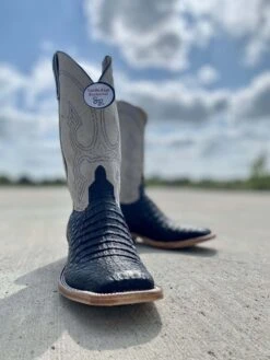 Anderson Bean Men's Black Hornback Caiman Boot