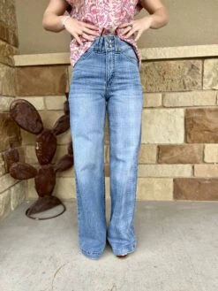 Cruel Denim Faded Plaid Wide Leg Pant -Saddle Rags Sales Store IMG 8859 scaled 1