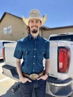 Rumsey Creek Reata Short Sleeve River Blue