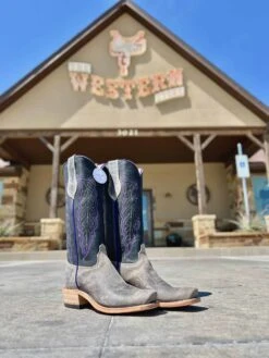 Olathe Women's Stone Waxy Kudu Black Suave Boot