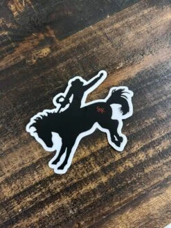 Saddle Rags Sticker Branded Bucker