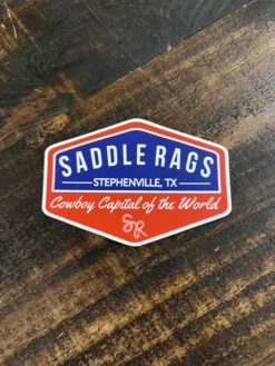Saddle Rags Sticker Cowboy Capital Logo