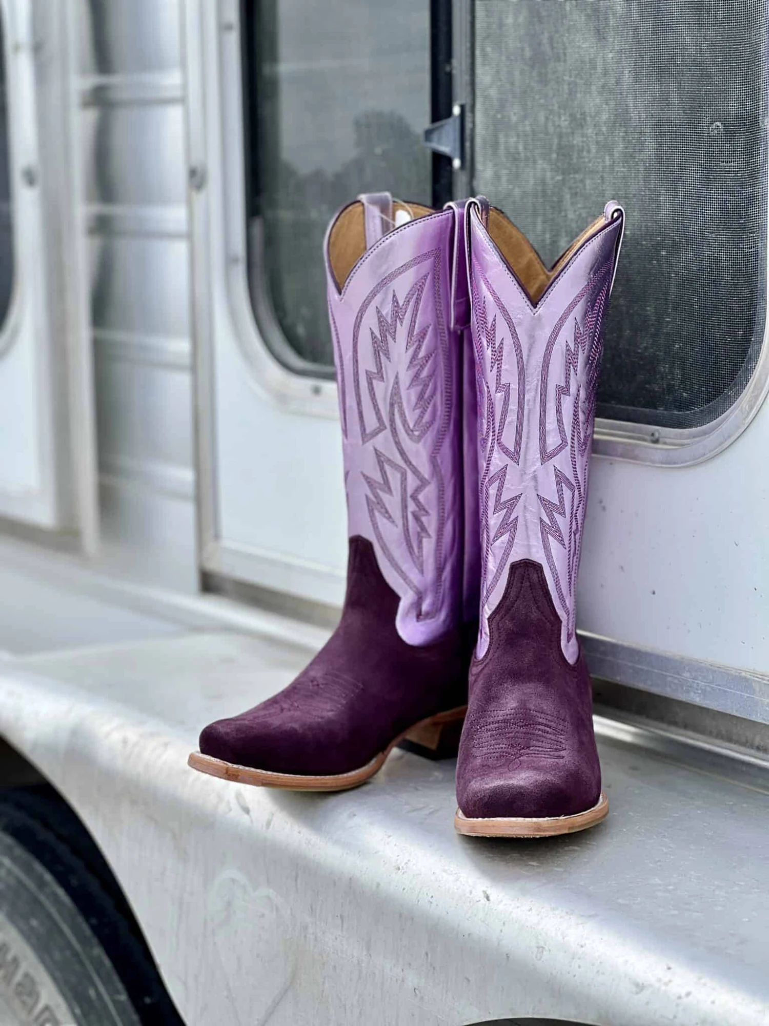Macie Bean Violet Suede Boot 1 Macie Bean Violet Suede Boot
