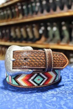 Men's Bright Beaded Belt