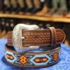 Men's Aztec Beaded Belt
